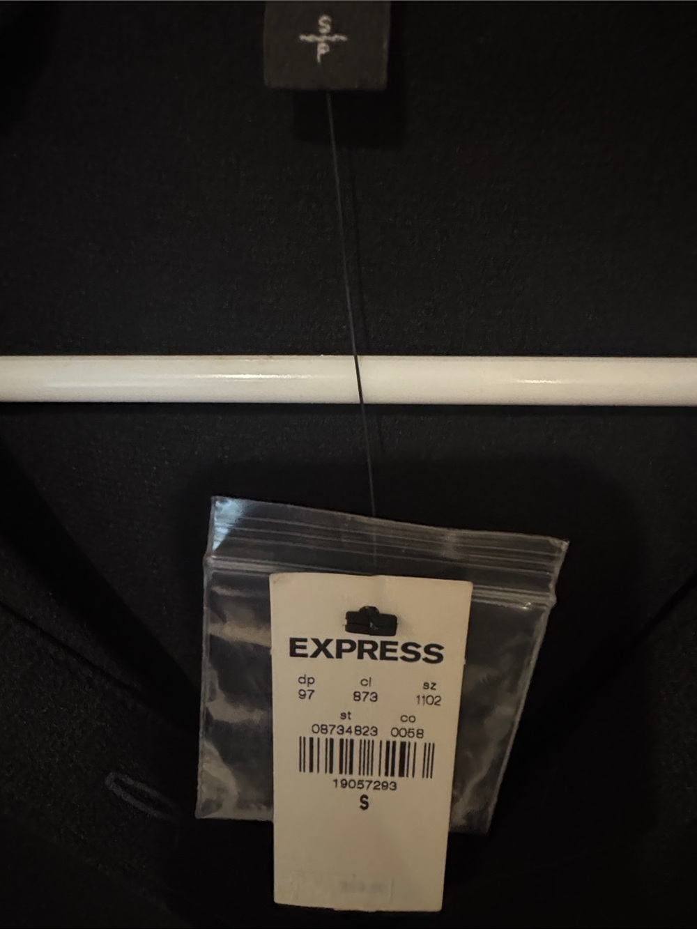 Express Black Women's Collared Button-Down Top - Picture 3 of 6